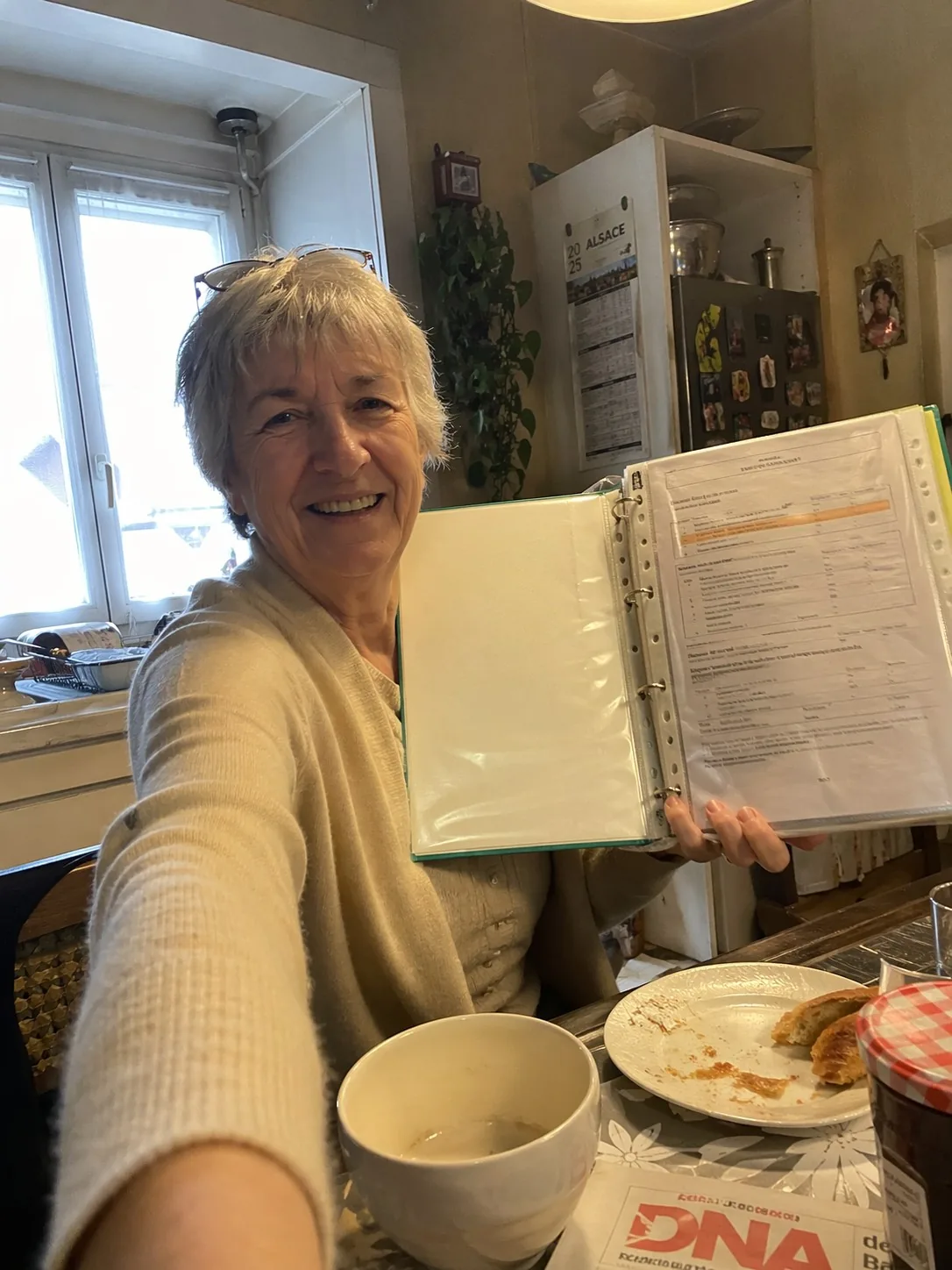 Pamela, a verified customer, with her completed Family Handover Kit